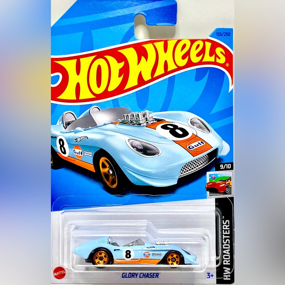 ✅ 🚗 4/$20 🚗 NEW 2023 MATTEL HOT WHEELS 9/10 HW ROADSTERS GLORY CHASER #155/250